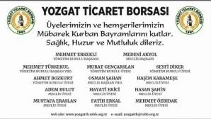 Yozgat Ticaret Borsası Başkanı Erkekli’den bayram mesajı